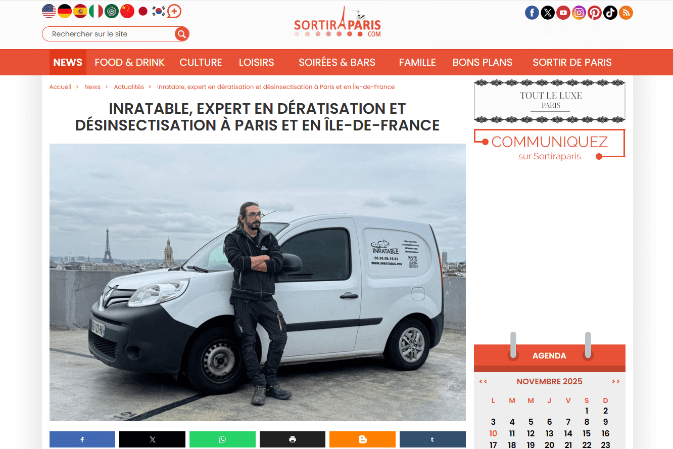 Article de Sortir à Paris consacré à Inratable