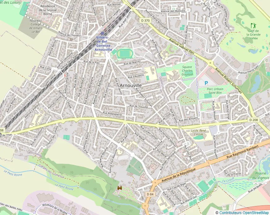 Carte d’Arnouville 95400 localisation pour intervention dératisation rats et souris