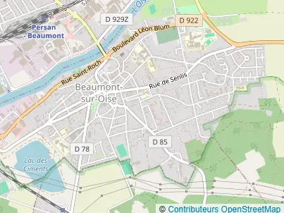 Carte de Beaumont-sur-Oise 95260
