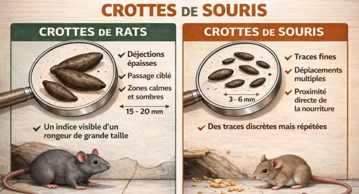 crottes de rats et crottes de souris à Paris et Ile-de-france
